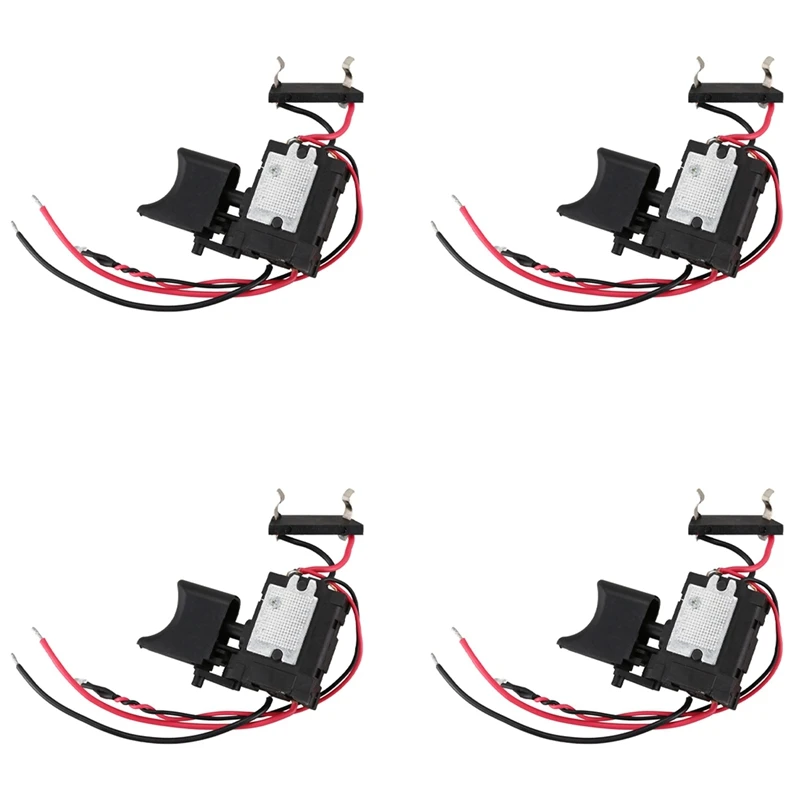 

4X 7.2 V - 24 V Lithium Battery Cordless Drill Switch Speed Control Trigger Switch With Small Light
