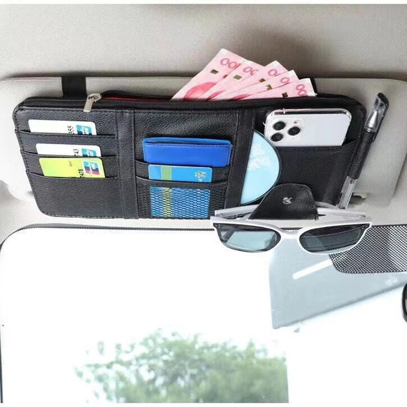 

New Car Sun Visor Bill Pen Business Card Holder Visor Accessories for Trucks Interior Car Accessories Visor Organizer For Trucks