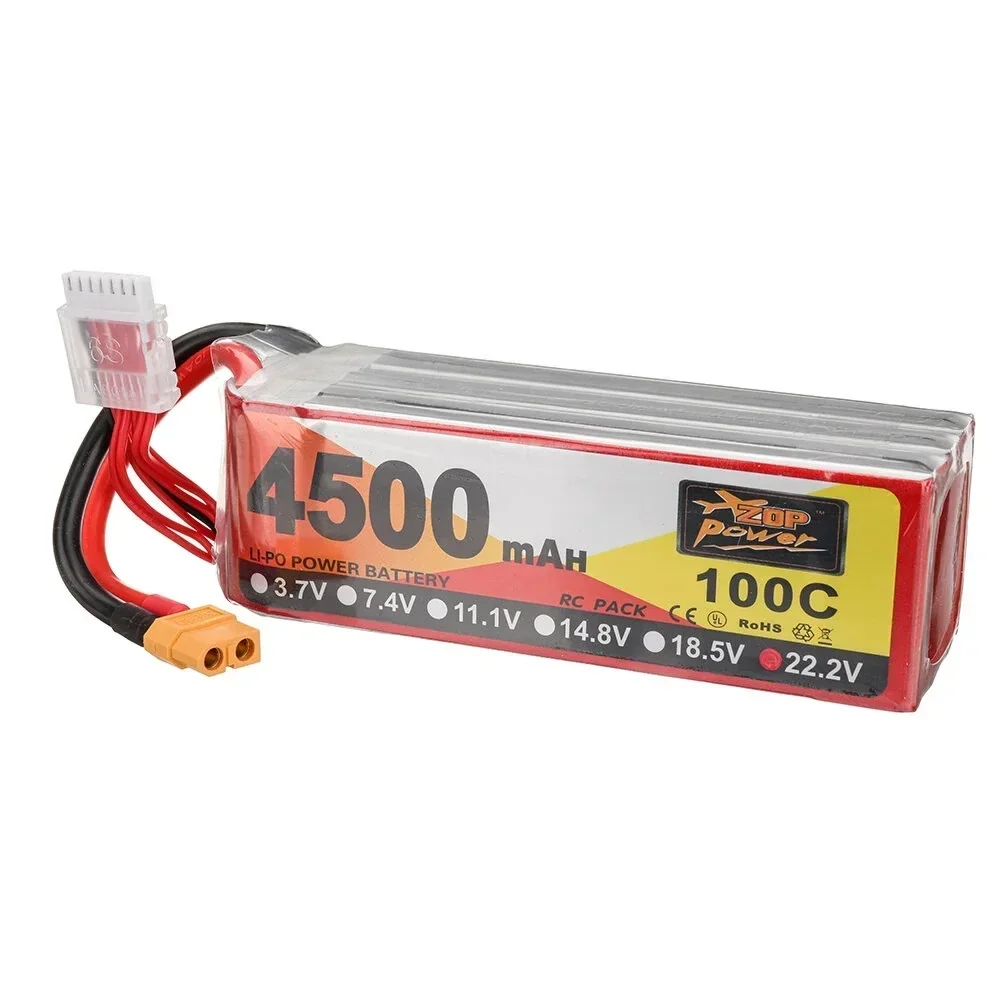 ZOP Power 22 2 В 4500 мАч 100C 6S LiPo аккумулятор XT60 разъем для радиоуправляемого дрона