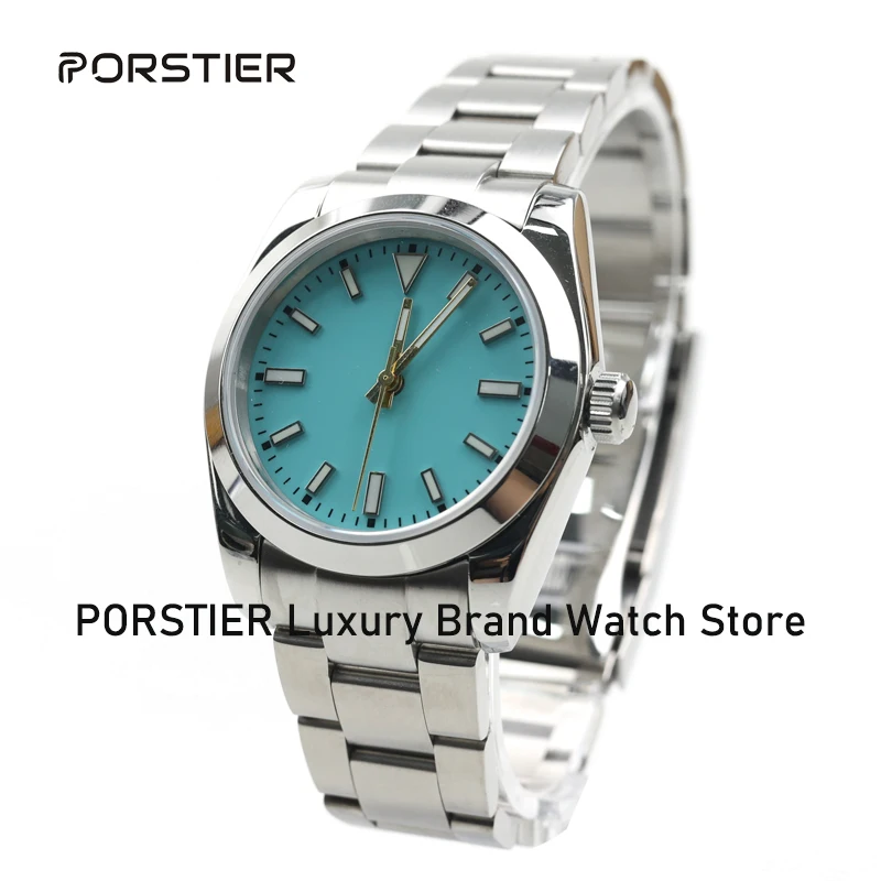 

Новинка 2022, мужские роскошные механические часы PORSTIER NH35A 39 мм, мужские водонепроницаемые часы из нержавеющей стали, мужские часы