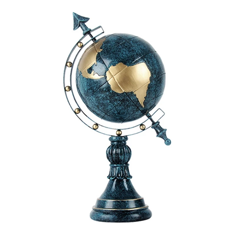 

Vintage Globe Ornaments Retro Globe Desktop Decoration for Home Office Living Room Bedroom Decor Desk Furnishings Props