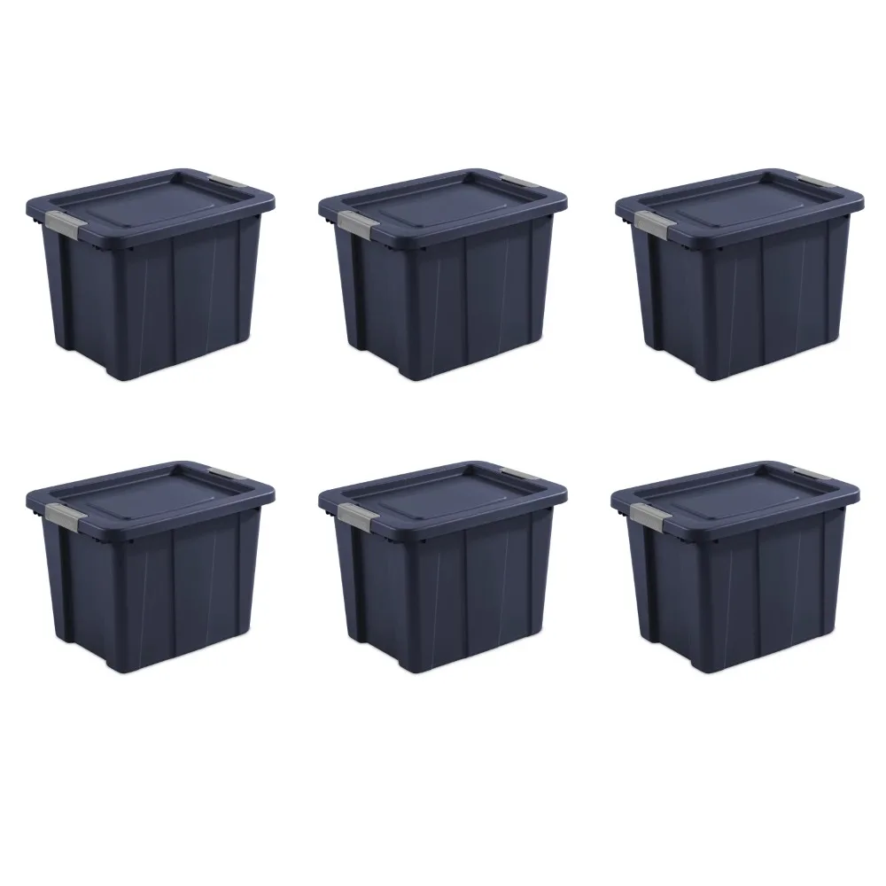 

Sterilite 18 Gallon Latching Tuff1 Tote Plastic, Dark Indigo, Set of 6