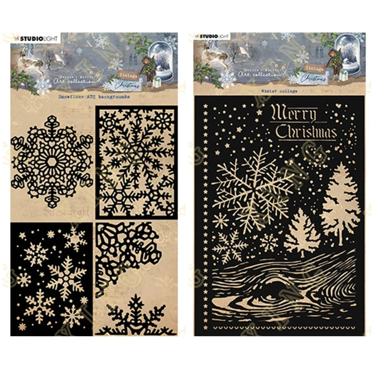 

2023 Christmas Snowflake DIY Layering Stencils Painting Scrapbook Coloring Embossing Album Decorative Template New Arrival