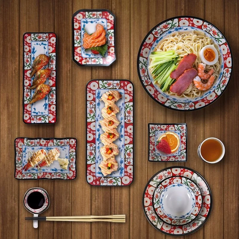 Roast Plate Breakage-proof Imitation Porcelain Melamine Flat