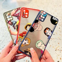 anime one piece monkey d luffy for samsung galaxy a72 a52 a71 a51 a70 a32 a21s a03s a02s a12 5g frosted translucent phone case