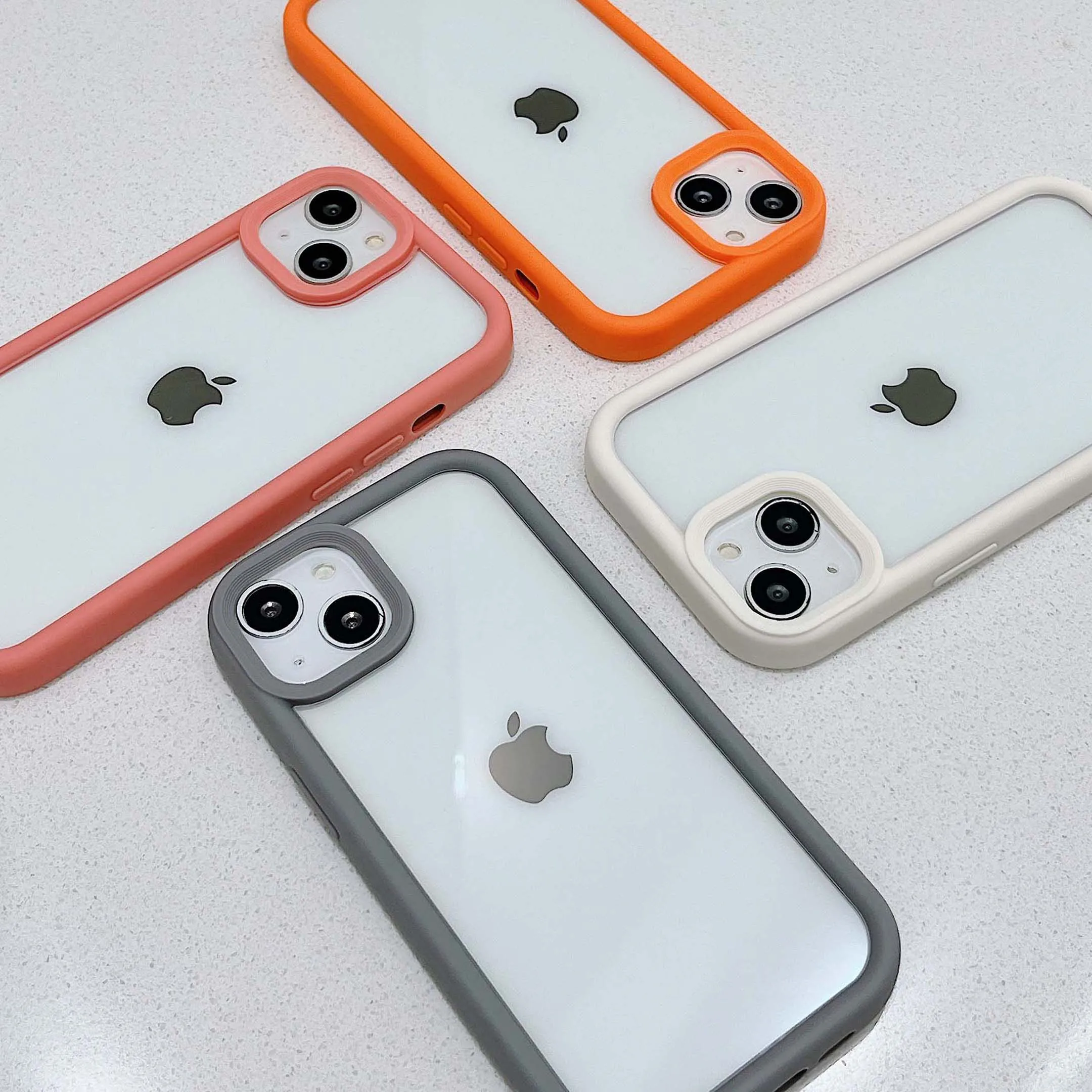 2024 Джейн ударопрочный 2 в 1 ins Красный Оранжевый Черный Классический чехол для