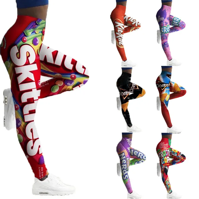 Sport Leggings Women 3D Snacks Printing Tights Yoga Pants Gym Leggin Ladies Seamless Leggins for Female Leginsy Sexy Legins 2022 1