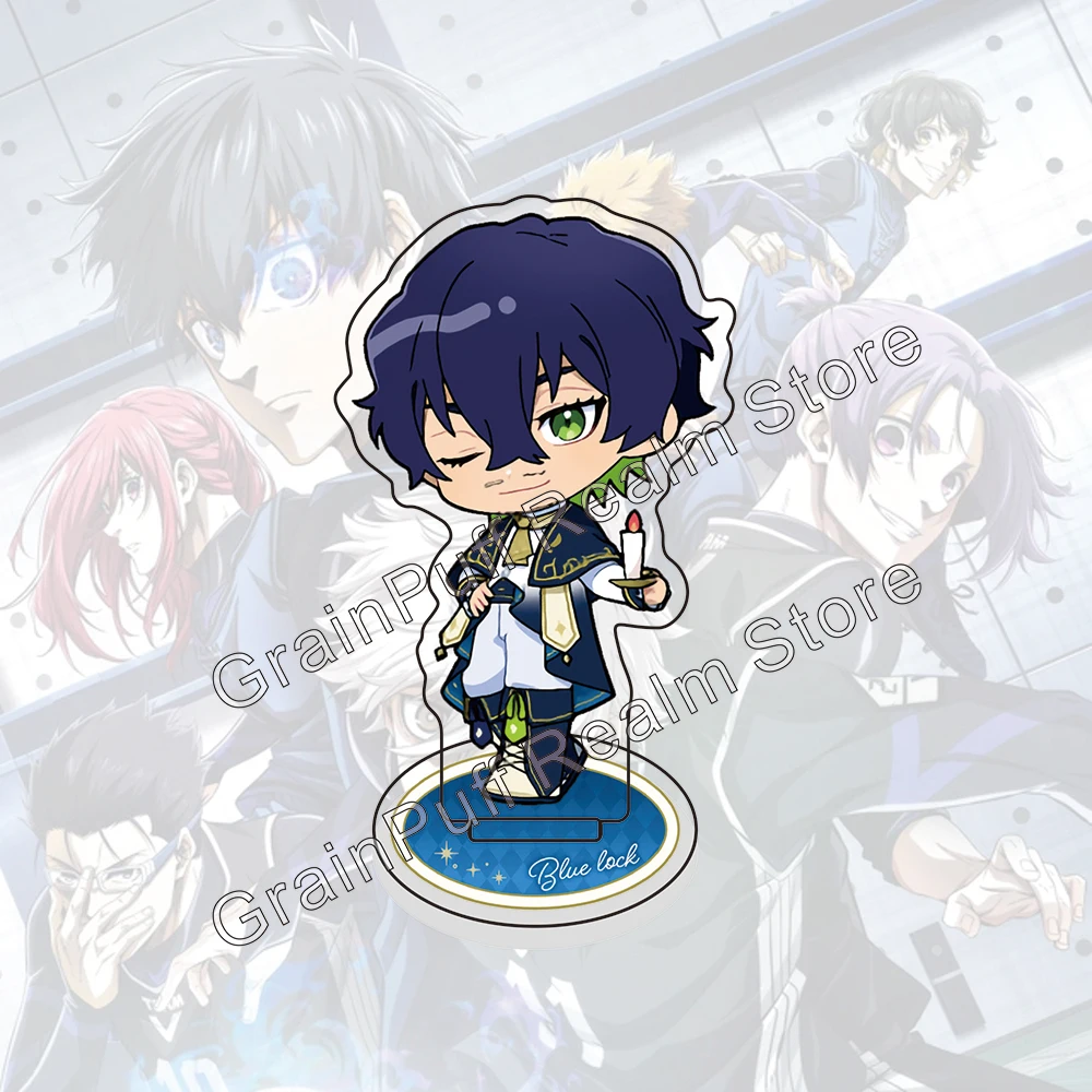Фото Акриловая фигурка Blue Lock Standee Chibi Q Version Opera Theme Isagi Bachira Nagi Rin, двусторонняя фигурка, все персонажи, декор для стола, подарок №5
