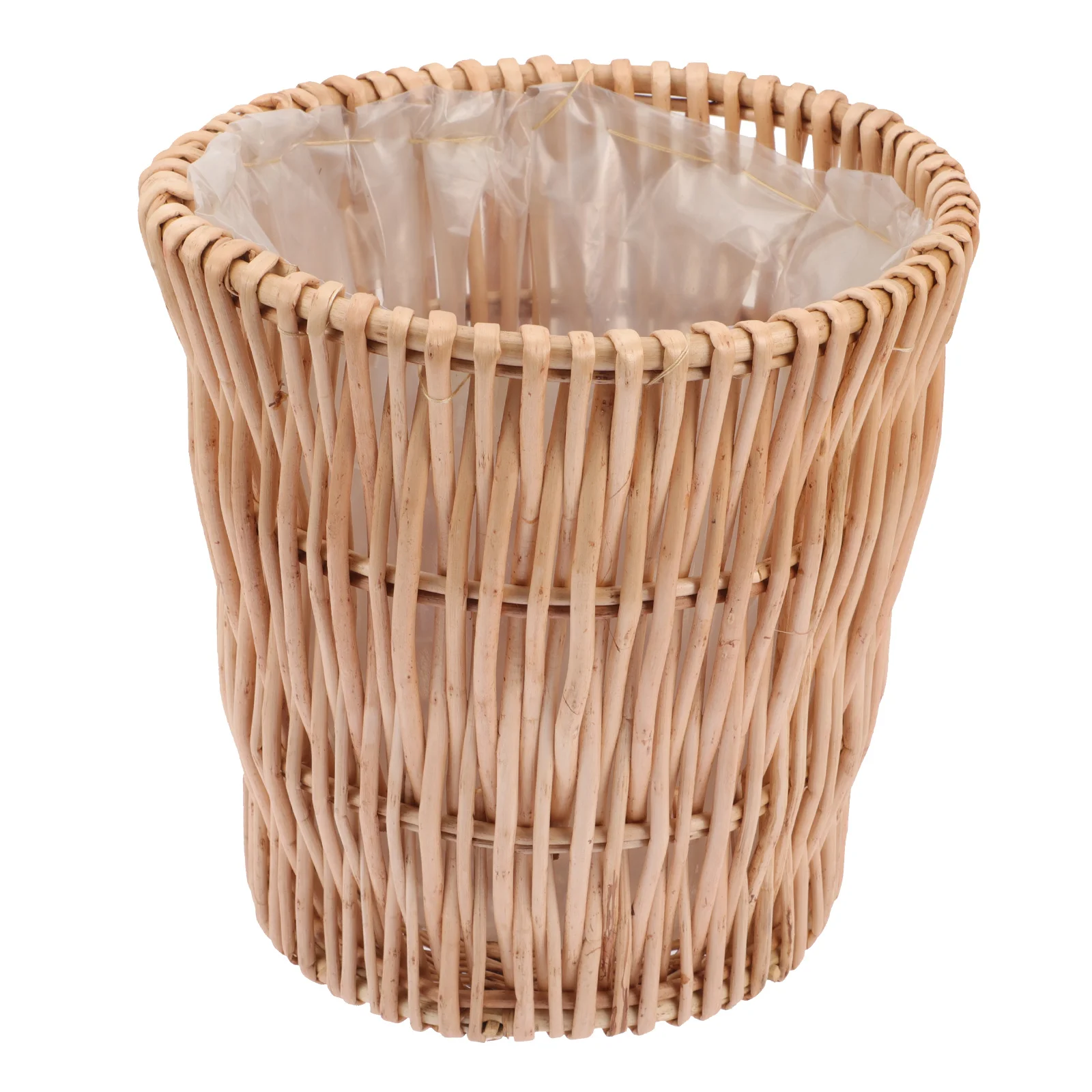 

Basket Trash Can Waste Wicker Rattan Bathroom Woven Wastebasket Storage Bedroom Baskets Garbage Smallhousehold Paper Office