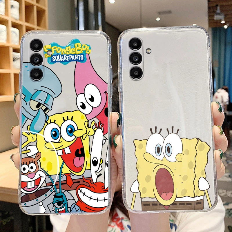 Cartoon Silicone Case For Samsung Galaxy A14 5G Cover Cute Soft Transparent Best Friend Fundas For Samsung A 14 Bags Shell Funny