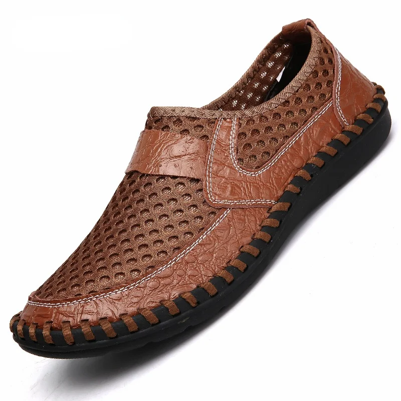 

Men Shoes Summer Large Mesh Breathable Outdoor Walking Wading Casual Men's Shoes Light and Soft Men Loafers Large Size 39-50