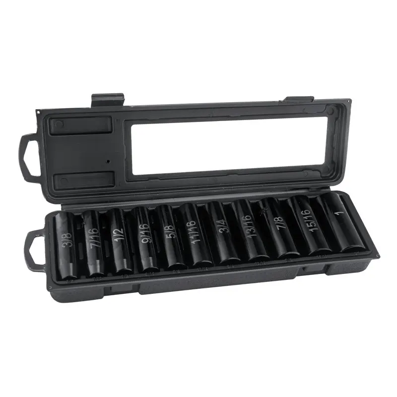 

For 11-Piece 1/2" Drive 6-Point Deep SAE Socket Set car accessories car products