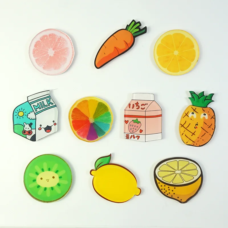 

Magnet for Fridge Decor Cute Fruit Cartoon Baby Early Education Stickers Creative Photo Magnetic Stickers Home Decor
