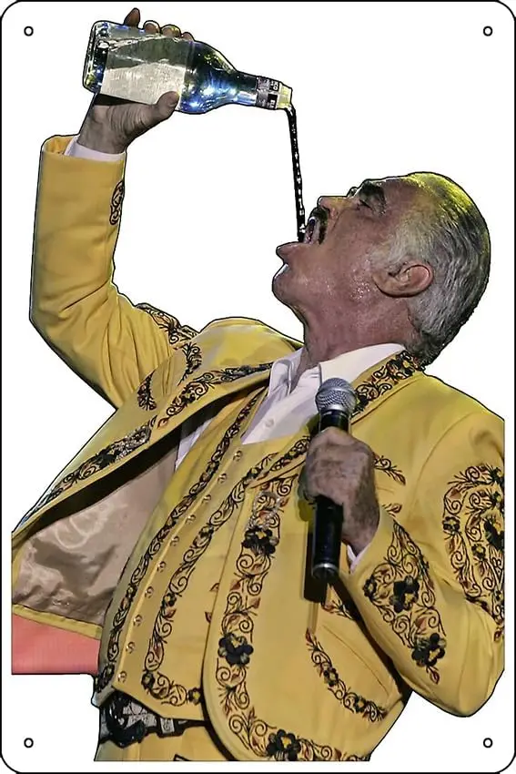 V фило Fernndez - Tequl Плакат Metl Tn Sgn 12X8 nch Забавный Mn Cve Home Office Br Decor