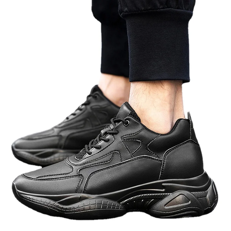 

Men Invisible Height Increasing Sneakers Thick Sole Comfortable 6/8CM Elevator Casual Shoes Fashion Man Daddy Shoes Size 36-44