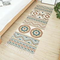 nordic ethnic wind cotton and linen woven mat literary ins decorative carpet table flag tapestry hand woven can be customized