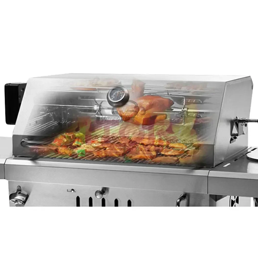 Встроенные угольные грили SUS304 из нержавеющей стали коробка для гриля курения