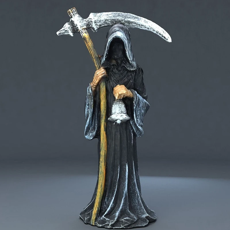 Статуя Святой Смерти стоящая религиозная декоративная фигурка мрачный жнец