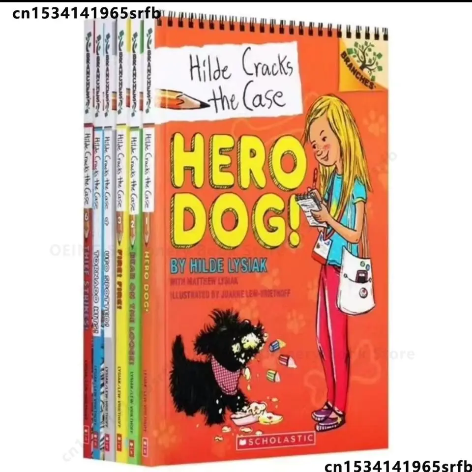 6 Book/Set English Picture Book Hilde Cracks The Case English Story Book Child Early Education Kids Reading Book 3-6 Years