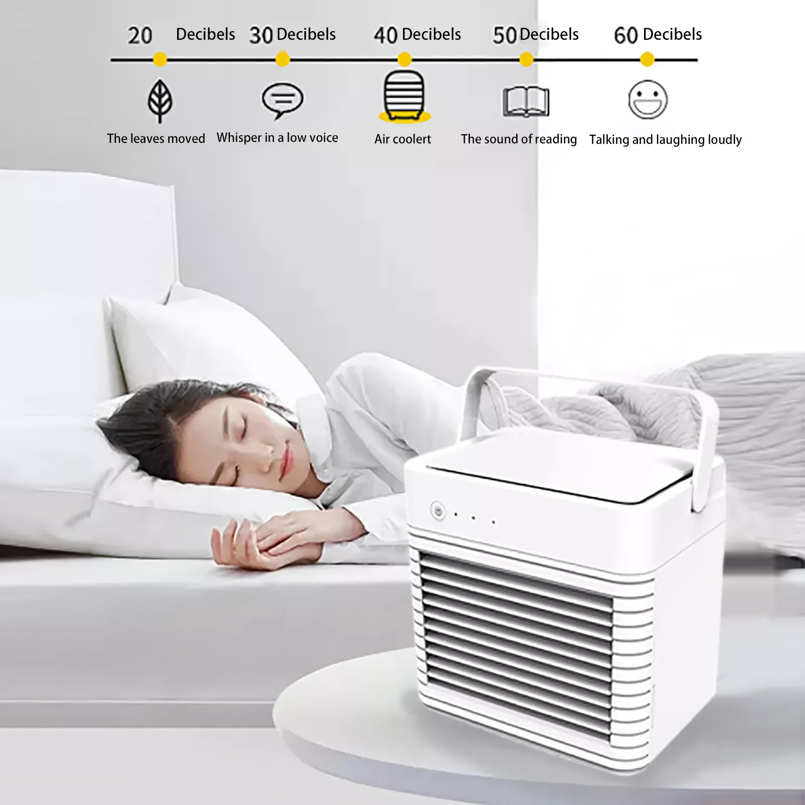 

Портативный мини-вентилятор для охлаждения воздуха NEW2023, настольный кондиционер с Usb, очиститель и увлажнитель воздуха для офиса, спальни