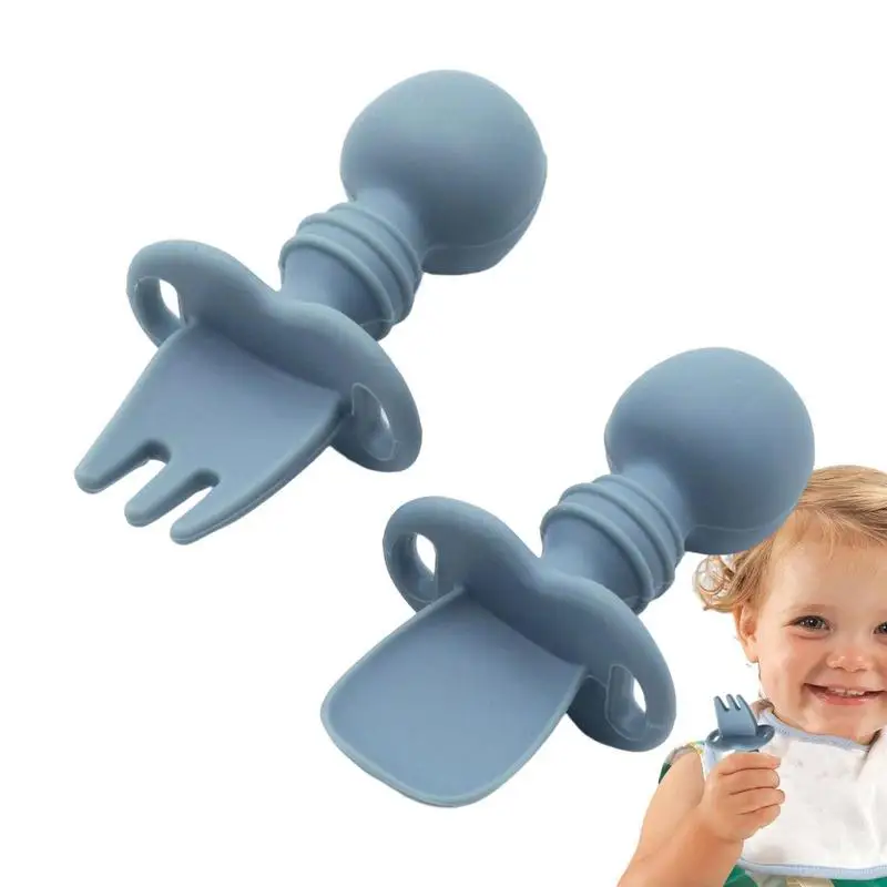 

Набор из вилки и ложки, из мягкого силикона, без БФА