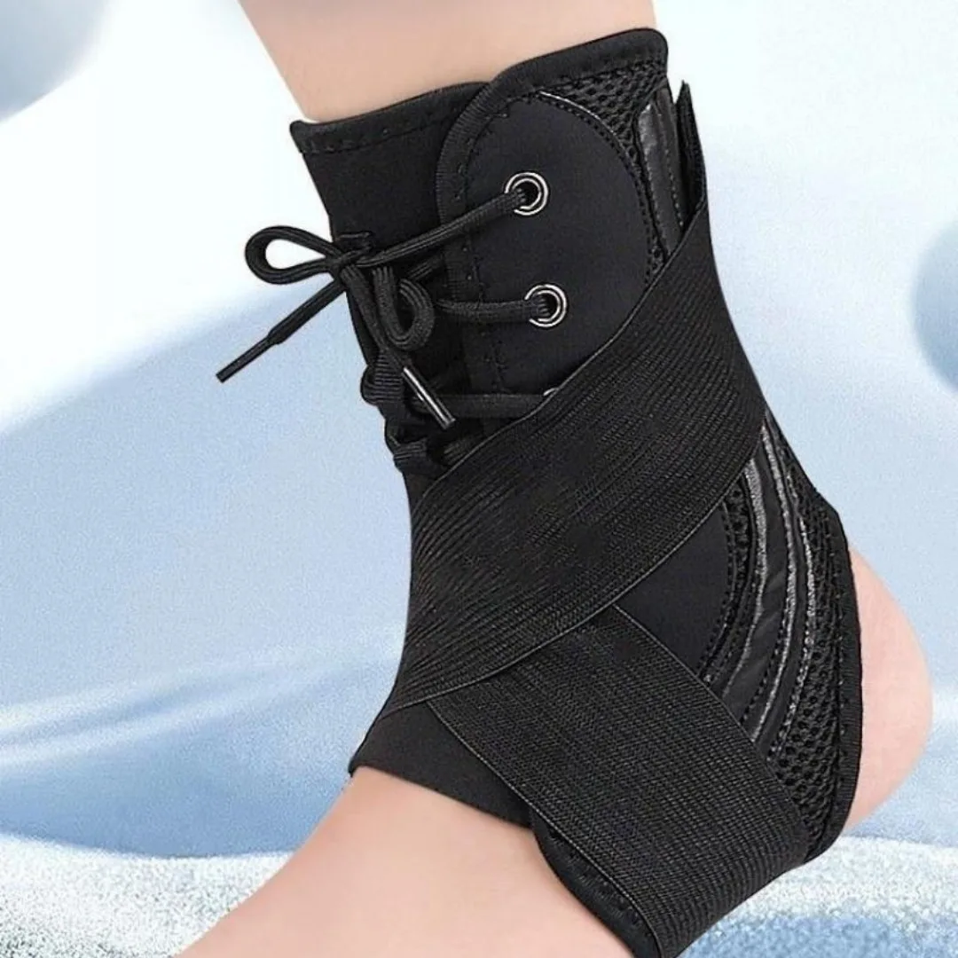 

Sport Ankle Support Sprain Ankle Protector Brace Lace Up Adjustable Wrap Running Basketball Strap for the Gym Sports Safety