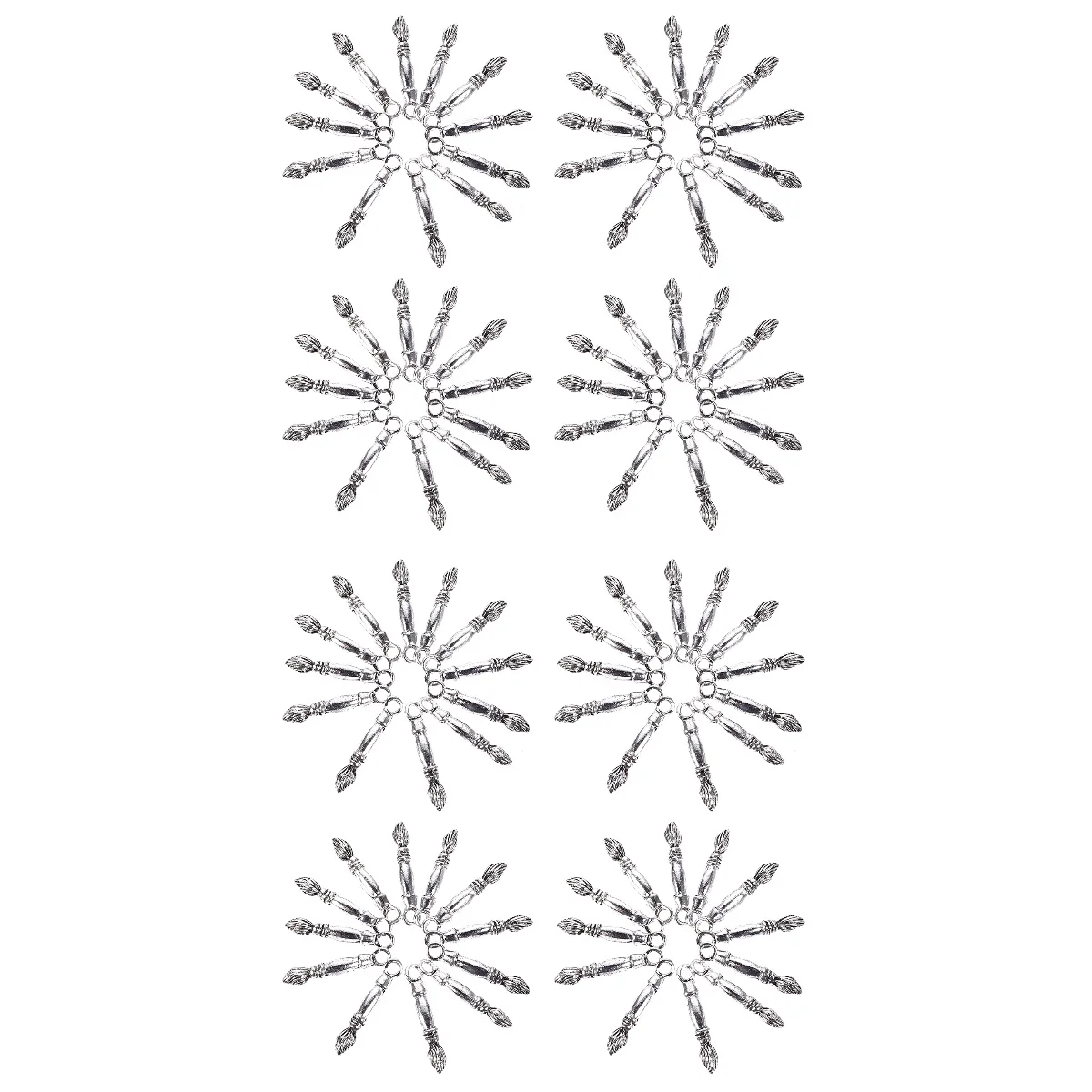 200 Pcs Bracelet Pendant Clasp Necklace Jewelry Making Material Alloy DIY Pendants Charm Miss Keychain