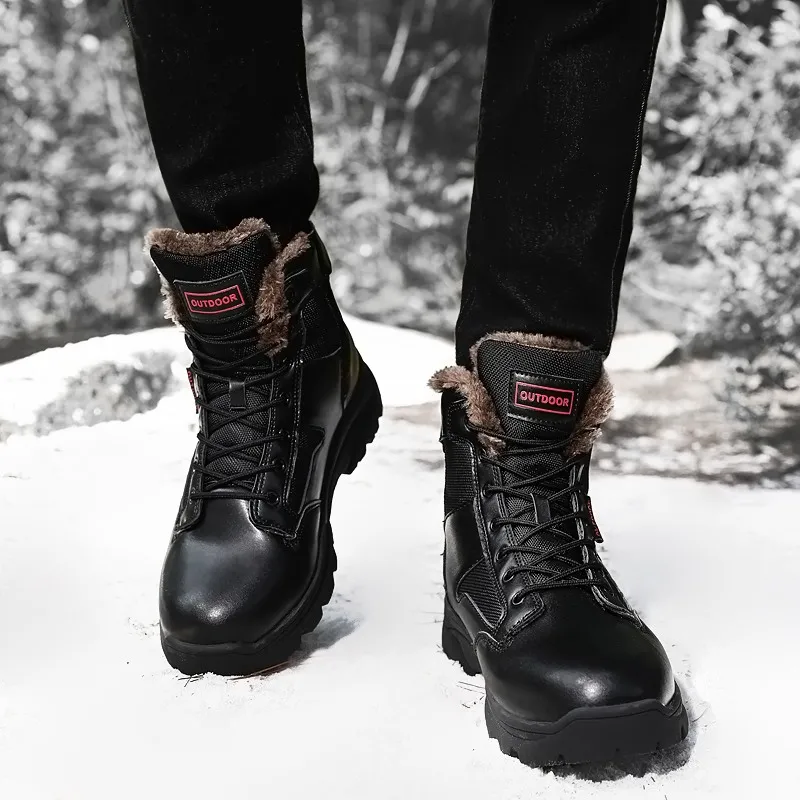 Male High Ankle Large Size Outdoor Anti-Slip Wear Resistance Hiking Shoe Teenagers Climbing Shoes Casual Sport Footwear 37-47#