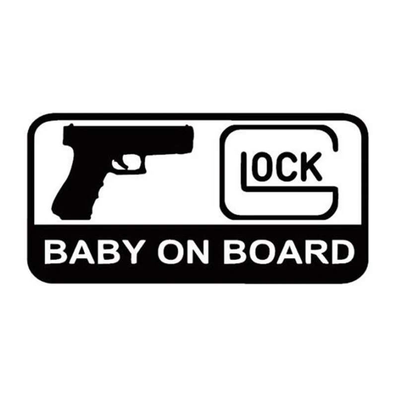 

Виниловая наклейка GLOCK «BABY ON BOARD», 15,7 см х 7,9 см