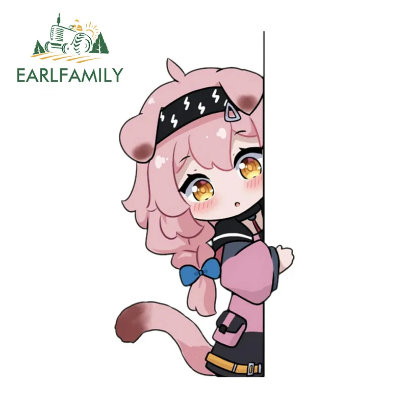 EARLFAMILY 13 см x 6 8 автомобильные наклейки в виде кошки девочки Пекера аниме розовый