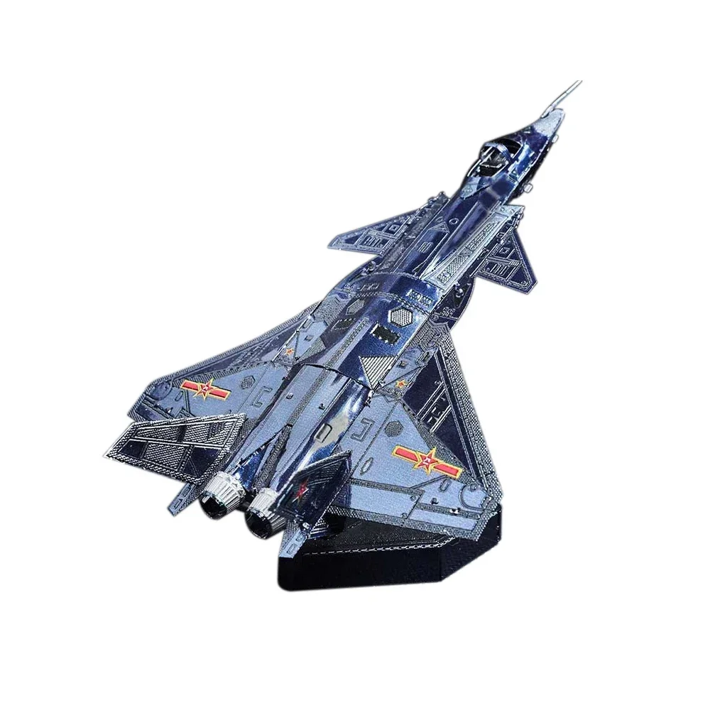 3D металлическая модель многоцветный истребитель ВВС J-20 пятого поколения сделай