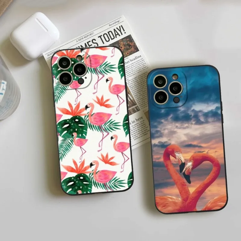 

Pink Red Flamingo Phone Case FOR IPhone 14 13 11 12 Pro 8 7 Plus X 13 Pro MAX XR XS MINI Black Covers