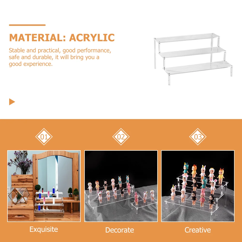Display Acrylic Stand Holder Model Rack Shelf Jewelry Tier Organizerstorage Action Ladder Figure Lipstickfigurinesrisers Shoe