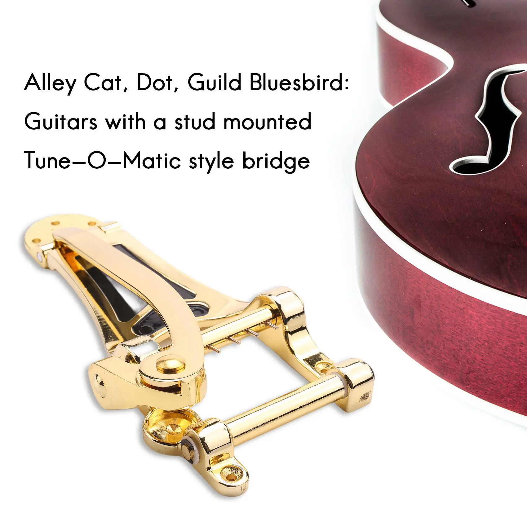 

Vibrato Bridge Tailpiece B7 Jazz Guitar for Gibson Bigsby ES355 Epiphone Gold