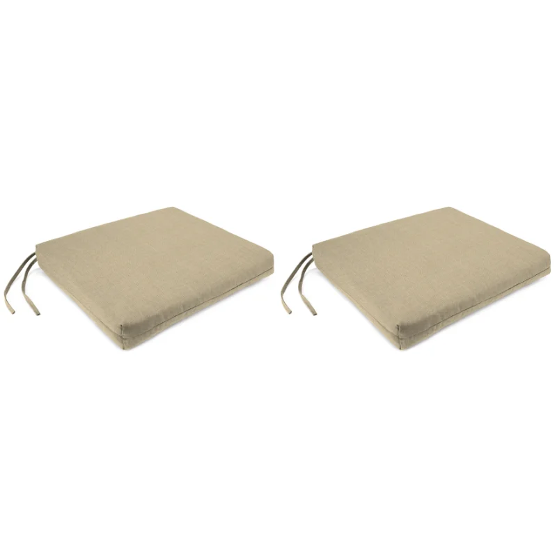 

19"x 17" Beige Square Chair Outdoor Seating Cushions ( 2 Piece)