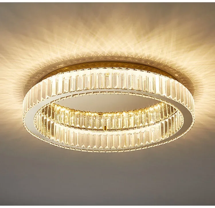 

LED люстра Wushiyu хрустальная золотая