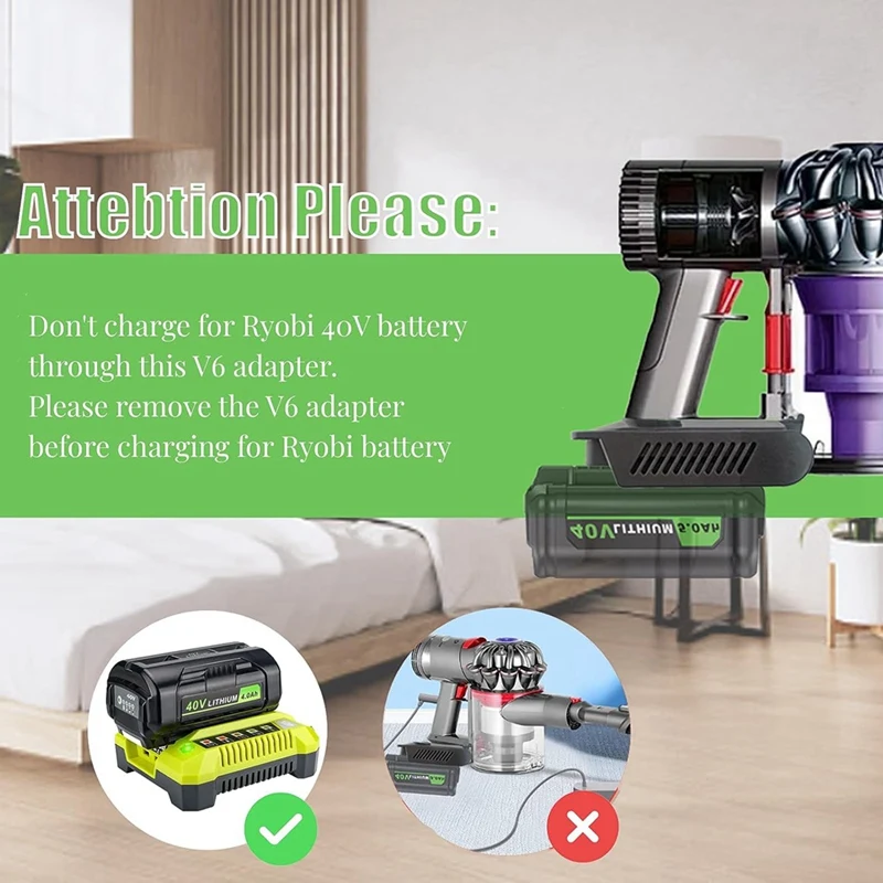Адаптер RYO40V6 для аккумулятора Ryobi 40 В конвертируемый в сменный беспроводный