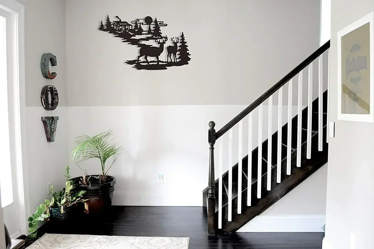 Очаровательный металлический настенный декор в деревенском стиле с