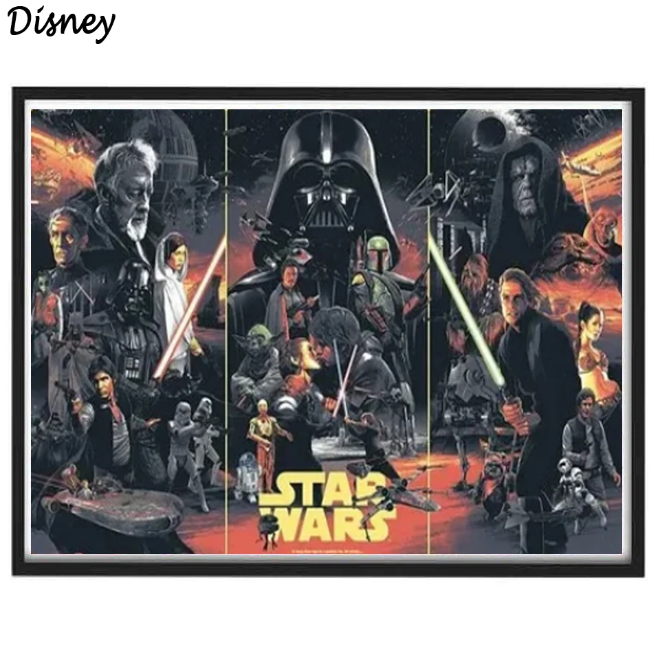 

Disney DIY Diamond Painting Movie Star Wars Cross Stitch Set Full Diamond Embroidery Rhinestone Mosaic Picture Home Decor