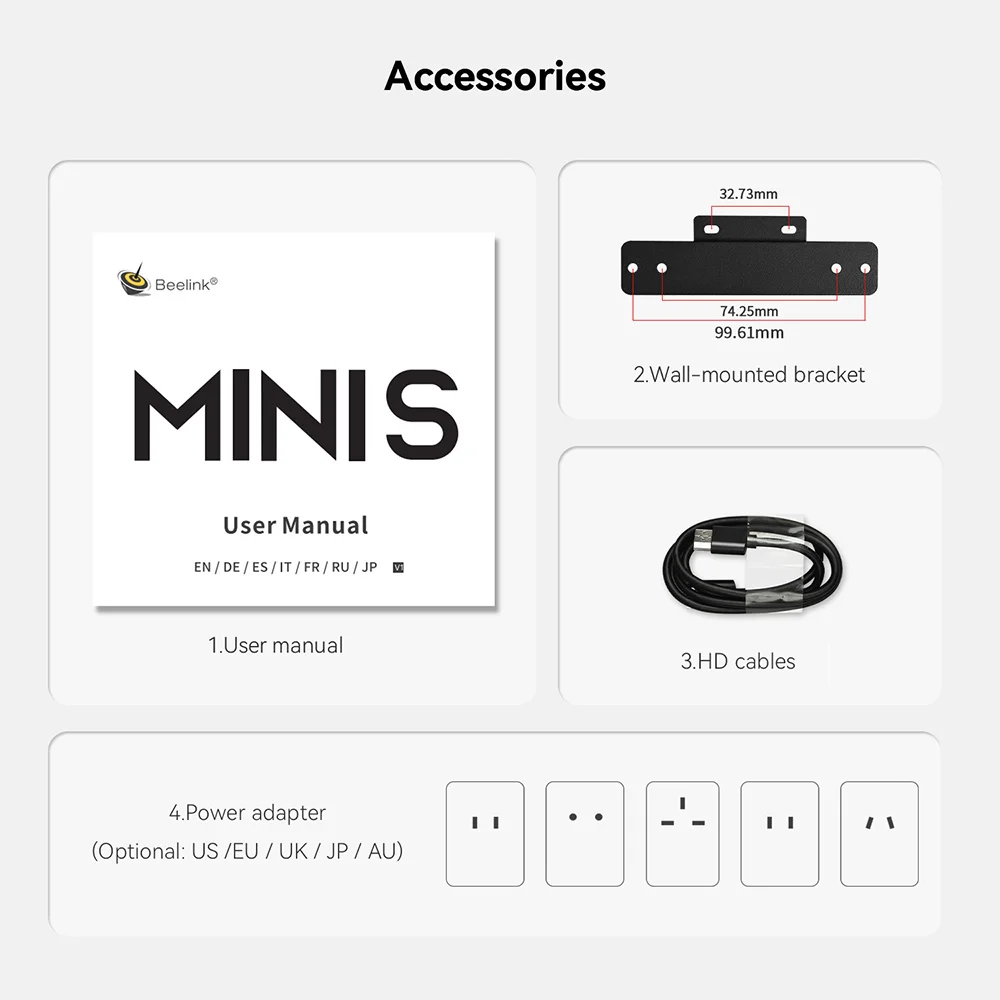 Мини-ПК Beelink MINI S13 Intel Twin Lake N150 16 ГБ DDR4 500 SSD Wi-Fi6 1000M LAN Настольный мини-компьютер