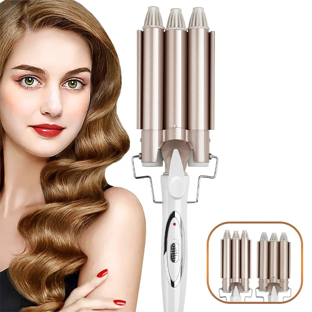 Щипцы для завивки волос профессиональные керамические щипцы с тройным цилиндром