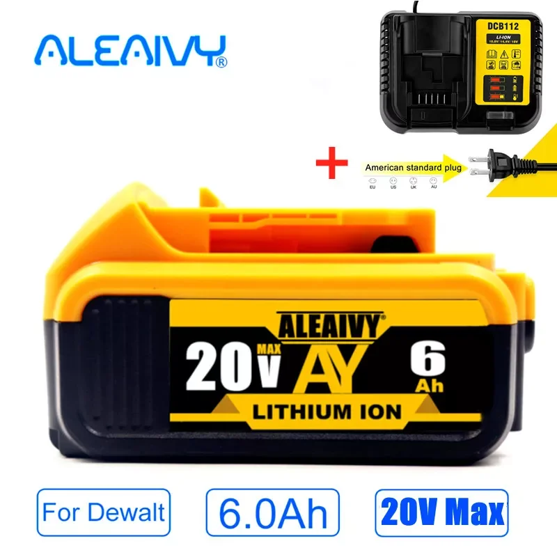 

NEW DCB200 20V 6000mAh Lithium Replacement Battery For DeWalt 18V DCB184 DCB200 DCB182 DCB180 DCB181 DCB182 DCB201 DCB206 L50