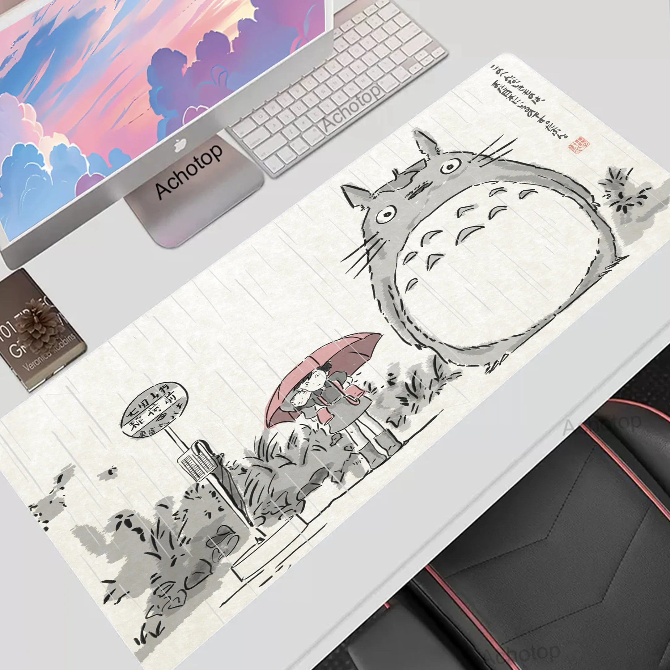 

Totoro Mouse Pad Gaming Accessories Mousepad Large Mouse Mat Computer Gamer Game Deskmat 900x400mm Table Carpet Keyboard Pads