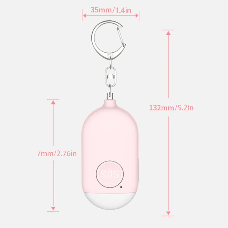 130db Self Defense Alarm Keychain Girl Women Security Protection Alert Strong Emergency Alarm Personal Safety Supplies For Bag images - 6