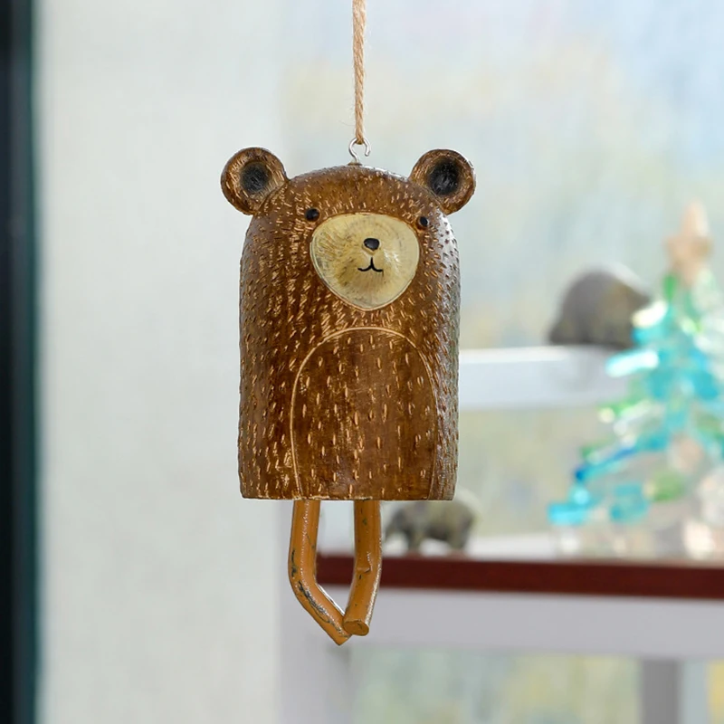 

Cute Animal Wind Chime Crafts Outdoor Pendant Gift Resin Pet Wind Chimes Hanging Bohemian Handmade Pastoral Courtyard Decoration