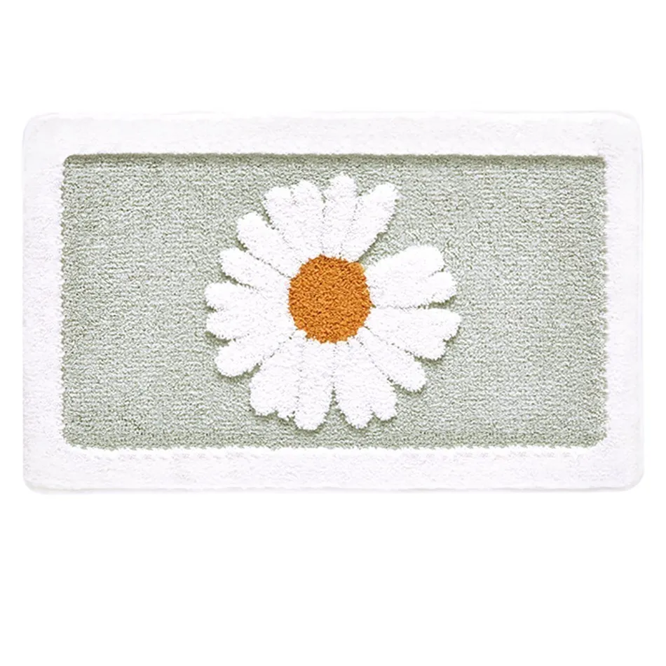 

Carpet Bathroom Floral Furry Rugs Carpets for Living Room Non-Slip Mat Toilet Door Entrance Floor Absorbent Mat Home Decor