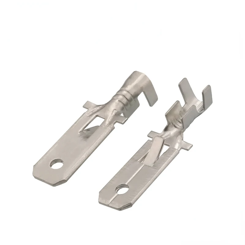 

100pcs DJ615A-6.3A Patch 250 Terminal Wire Copper Connector