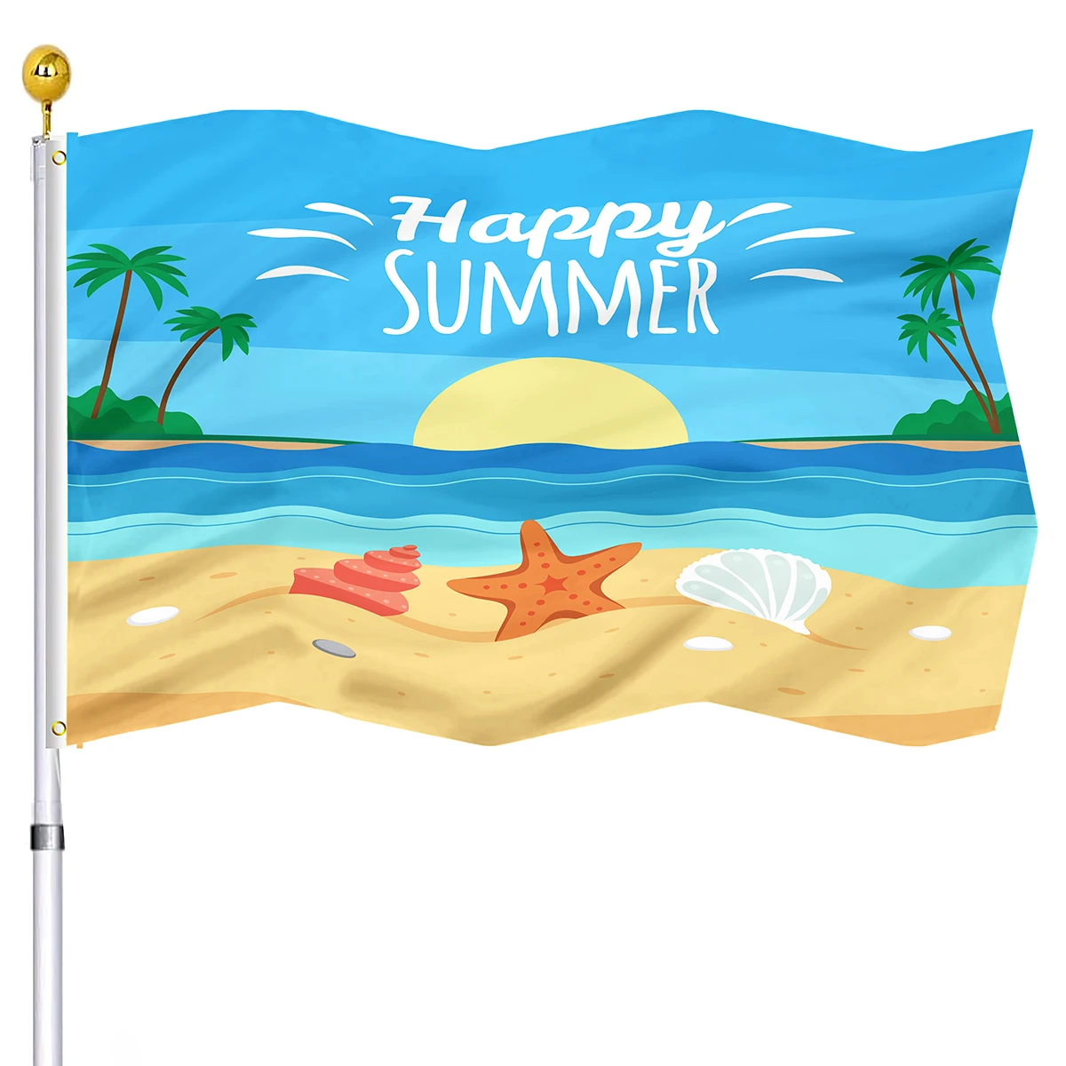 

Флаг с арбузом Hello Summer, баннеры с двойной прострочкой и латунными люверсами, домашние искусственные декоративные флаги для женщин и мужчин