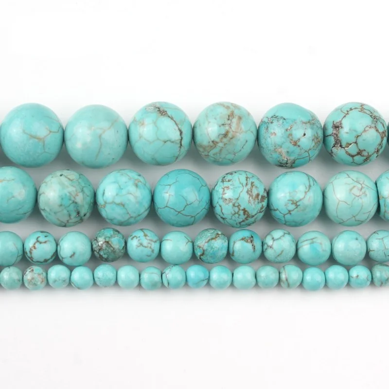 

Натуральная бирюза Howlite камни осадка яшмы вокруг свободные браслеты ожерелья DIY бусины для изготовления ювелирных изделий подарок