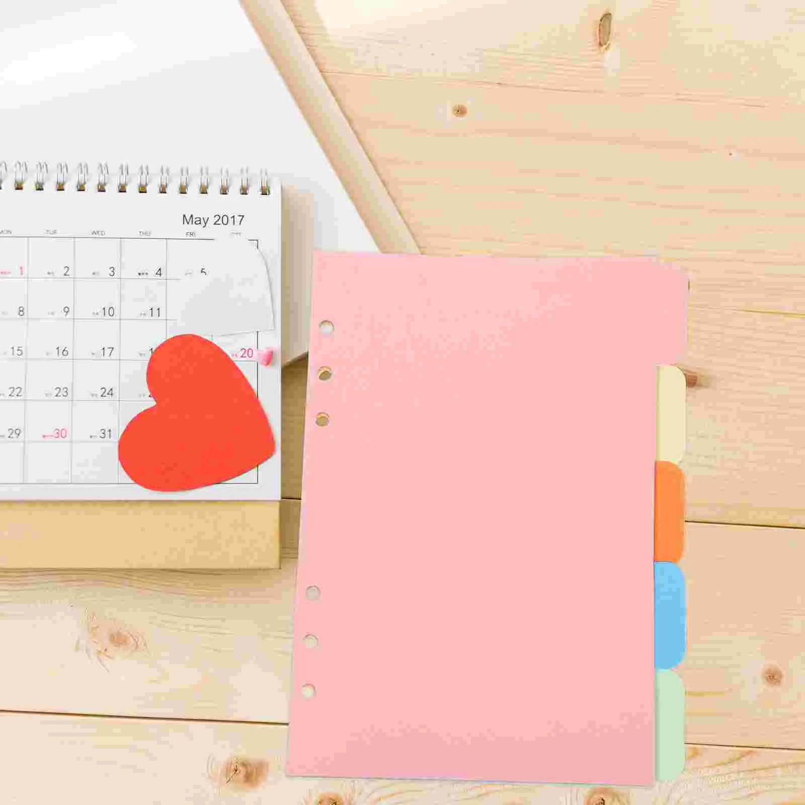 

Insert Paper Divider 6- Holes Paper Divider A5 Binder Dividers for Cards Notebook Journal
